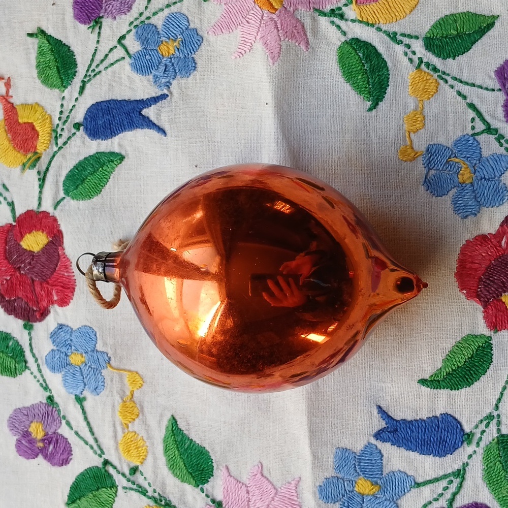 Vintage Rare Orange Christmas Ornament
